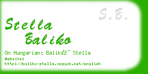 stella baliko business card